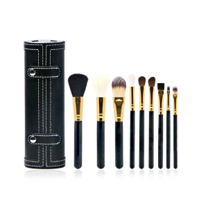 9pcs makeup brush set with good quality and pouch 