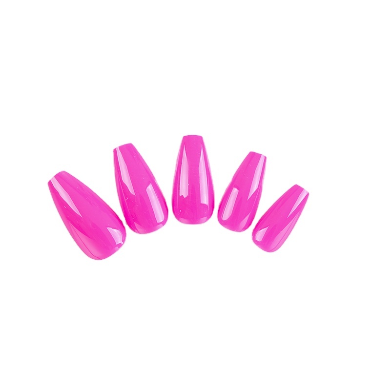 Sexy coffin shape design reusable materials nails press on artificial nails for date 
