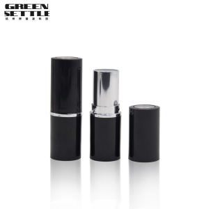 Aluminum round black unique lipstick tube 
