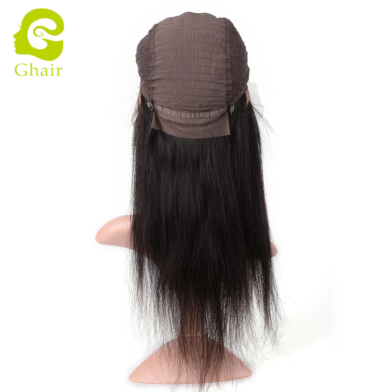 Ghair wholesale 9A+ 13x4 lace frontal wig raw virgin human hair straight wave 1B# 10"-26"