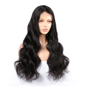 28" long human hair full lace wigs with 150%  heavy density 