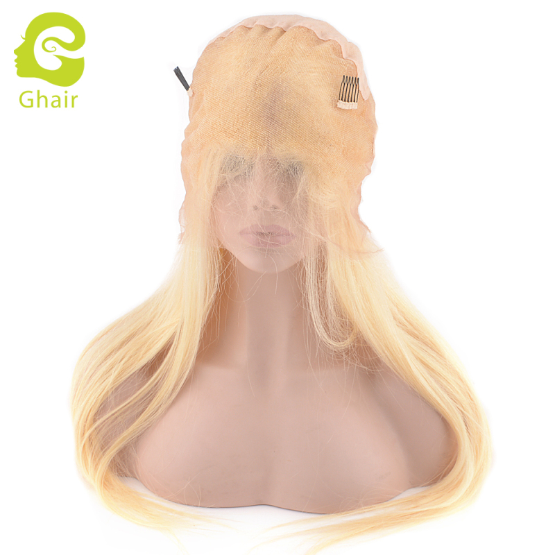 Ghair wholesale 10A+ hd full lace wig raw virgin human hair straight wave 613# 10"-26"