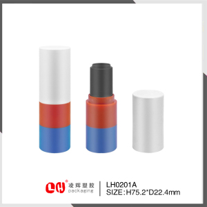 Luxury design colorful lipstick case cosmetic packaging in plastic 