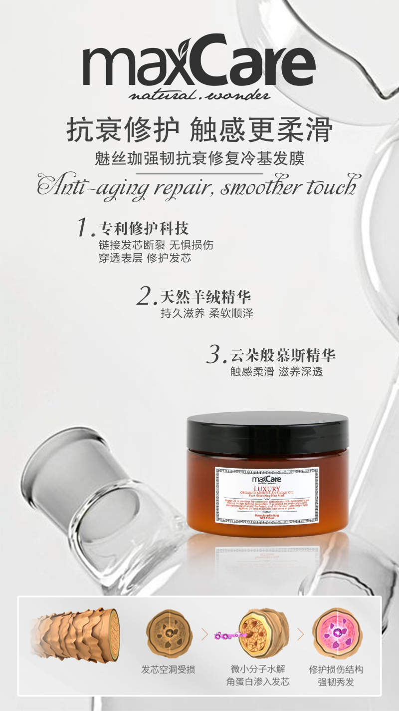 Luxury Argan Oil for Daily Hair Treatment Hair Shampoo hair conditioner mask oil