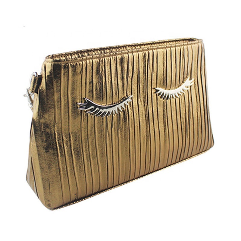 Hot Sale Series Ladies Fashional Gold Gift Bag Unique Lash Makeup Bag 