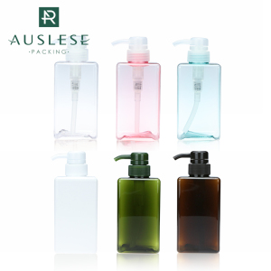 450ml square plastic cosmetic petg lotion bottle for hotel
