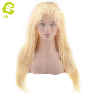 Ghair wholesale 10A+ hd full lace wig raw virgin human hair straight wave 613# 10"-26"