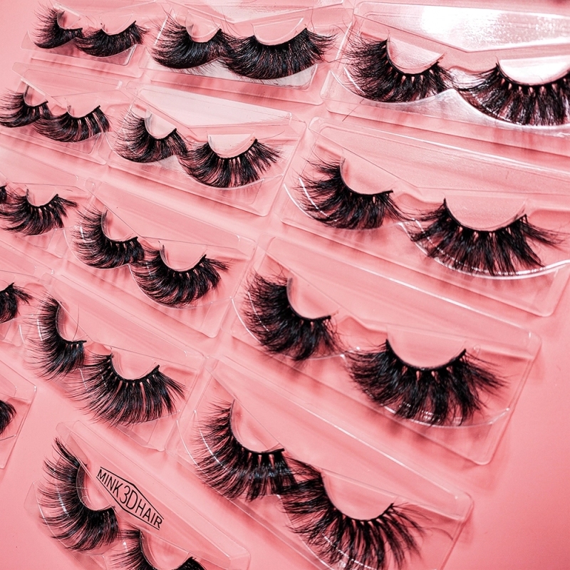 3D real mink eyelashes with high quanlity box
