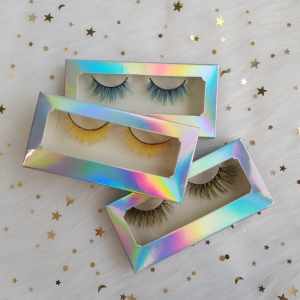 Wholesale Vendor Colorful Eyelashes Mink Fur Natural Long Bulk Hand Made Colored 3D Lashes $0.95 ，$1.3 ,$3.7 three differnt ranges ,usable 15-20times