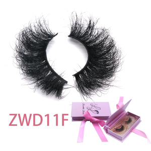 ZWD11F wholesale private label hand made 17mm 25mm 3d 5d 6d real Super fluffy curl mink fur lashstrip eyelashes vendor 