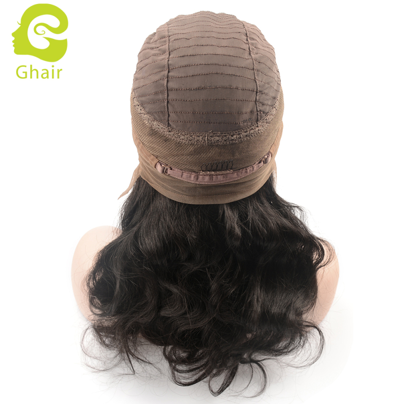 Ghair wholesale 9A+ 360 wig raw virgin human hair body wave 1B# 10"-26"