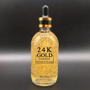 GMP cosmetics factory wholesale private label premium quality anti aging dark spot fading 24k pure gold whitening essence serum 