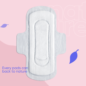 Ultra-thin female sanitary pad 100%biodegradable sanitary pads with factory price