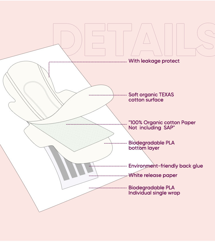 Luxury price biodegradable sanitary pads