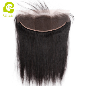 Ghair wholesale 9A+ 13x4 Regular Lace frontals raw virgin human hair straight 1B# 10"-20"