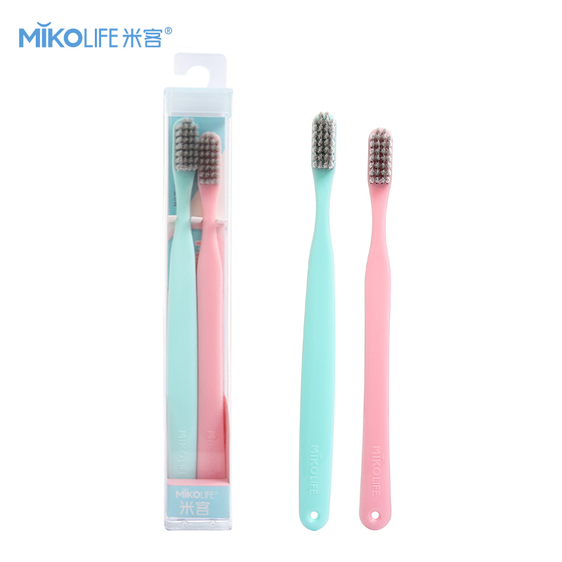 Mikolife super soft bristles, protective gums toothbrush, lovers outfit 1*2