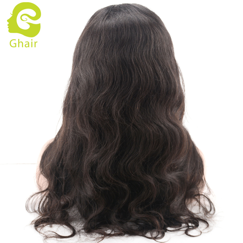 Ghair wholesale 9A+ 4x4 HD lace closure  wig raw virgin human hair body wave 1B# 10"-26"