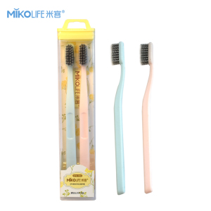 Mikolife spiral bristles, pastoral style sweetheart-mounted toothbrush 1*2