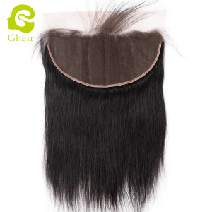 Ghair wholesale 9A+ 13x6 Regular Lace frontals raw virgin human hair straight 1B# 10"-20"
