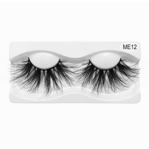 Eyelash packaging box custom long & curls eyelashes 25mm real mink eyelash