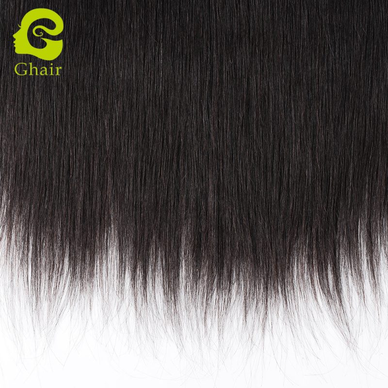 Ghair wholesale 9A+ 13x6 Regular Lace frontals raw virgin human hair straight 1B# 10"-20"