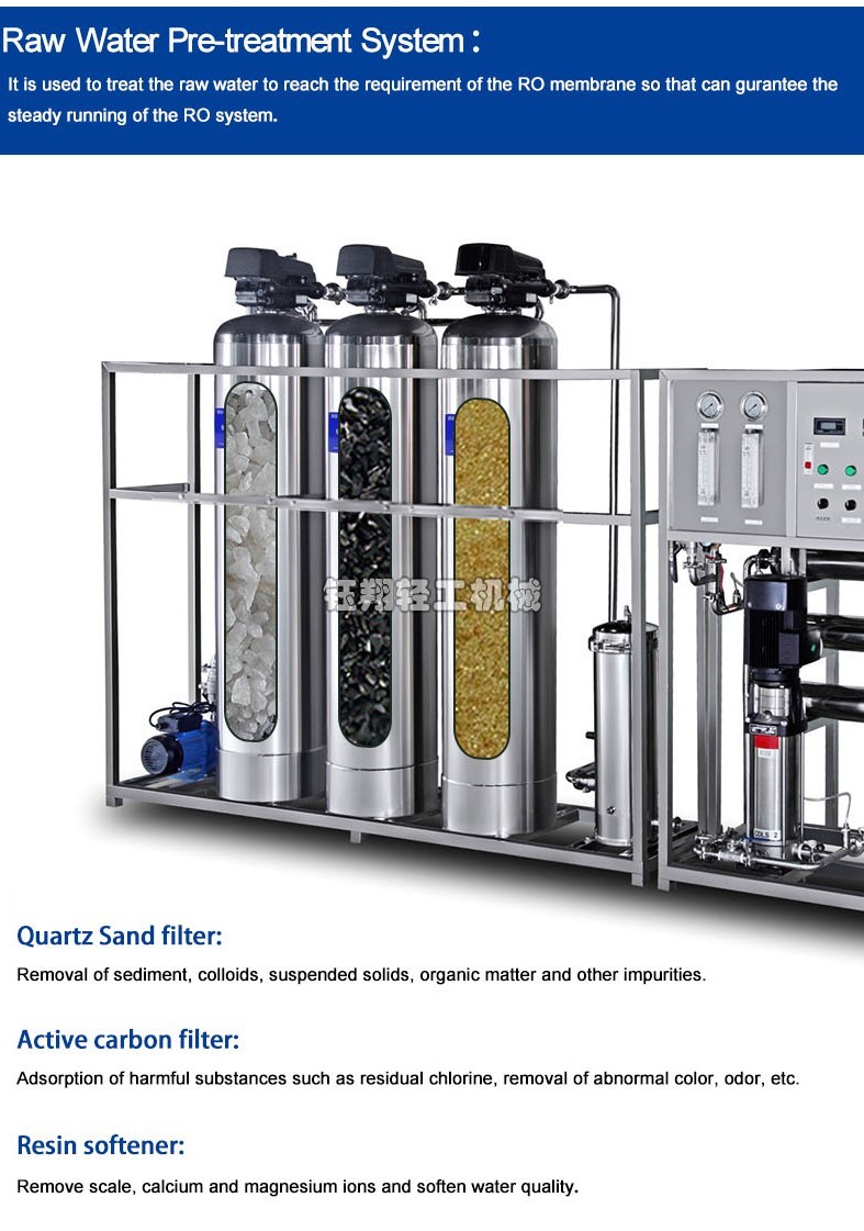 Purified Drinking Water Production Plant / Ro Desalination System / Small Ro Water Treatment 