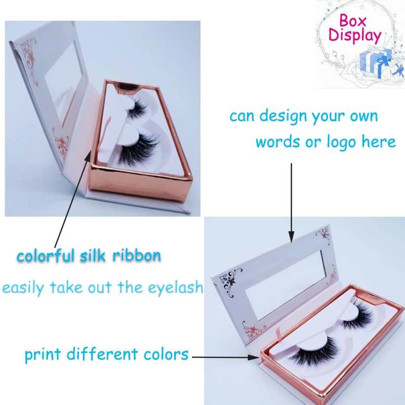 100% Luxury Real Mink fur eyelashes with private design custom packaging 