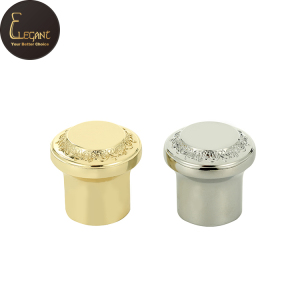 Top quality silver gold color metal zinc alloy exquisite brand perfume bottle cap arabic 