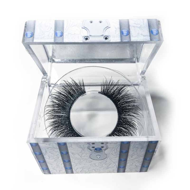 2020 new crystal treasure box source wholesale fluffy eyelash 25mm 3d mink eyelash