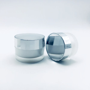 Luxury cosmetic cream jar acrylic cosmetic jar cream jar 20g 30g and 50g with screw polygon cap  8 oz / 250ml PET plastic cosmetic jars 