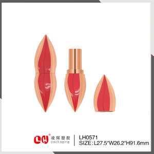 Mouth shape lipstick tueb newest mould customized color cosmetic plastic tube 
