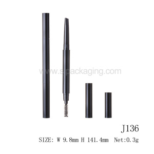 Double End Eyeliner Pencil Tube 2 In 1 Black Thin Eyeliner With Mascara Packaging Empty