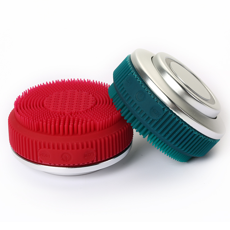 FDA Silicone Facial Brush with Heated and LED Light Therapy 