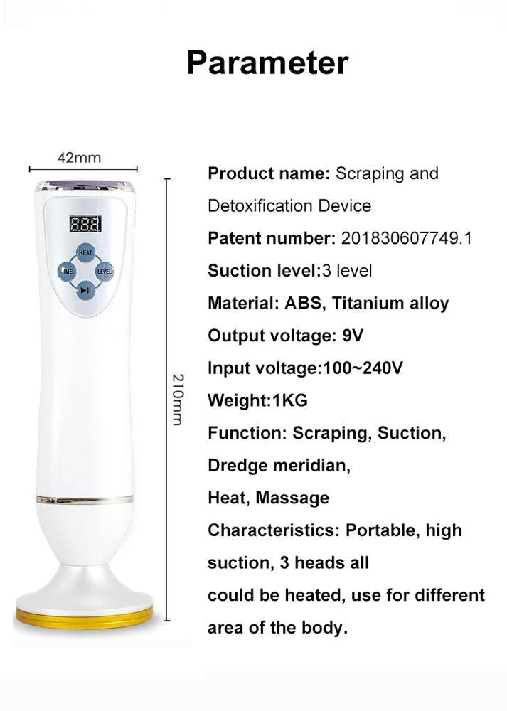 Electric Scraping Massager Scraper Therapy Wave Pressure Body Relaxation Meridian Stimulate Acupoints Vacuum Copping Guasha Tool