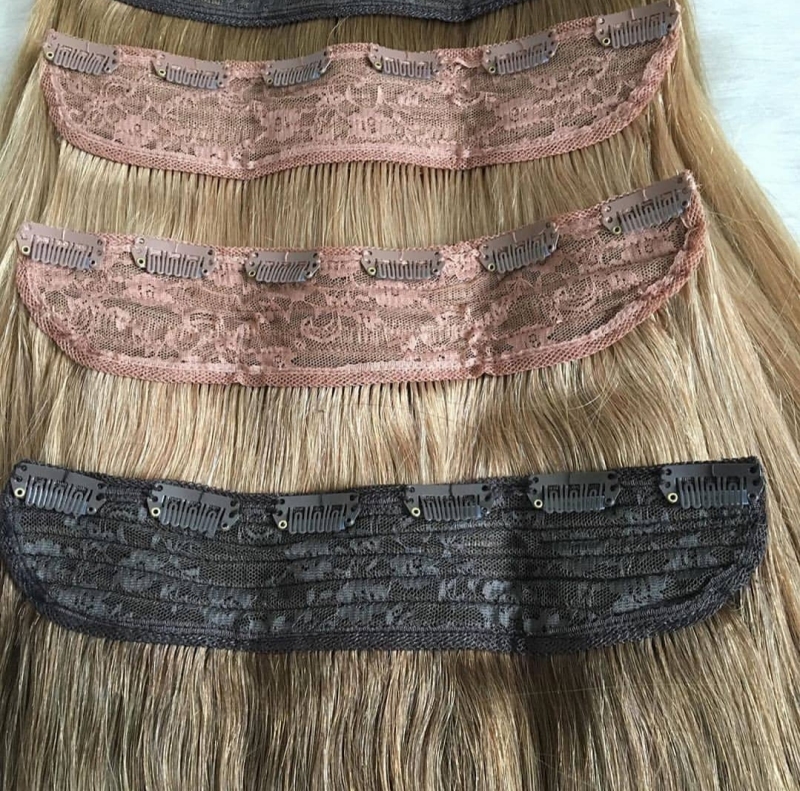 peruvian hair one piece single weft clip in human hair extensions 