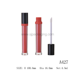 New Coming Lip Gloss Packaging Black Lip Gloss Tube With Applicator Cosmetic Packaging Container