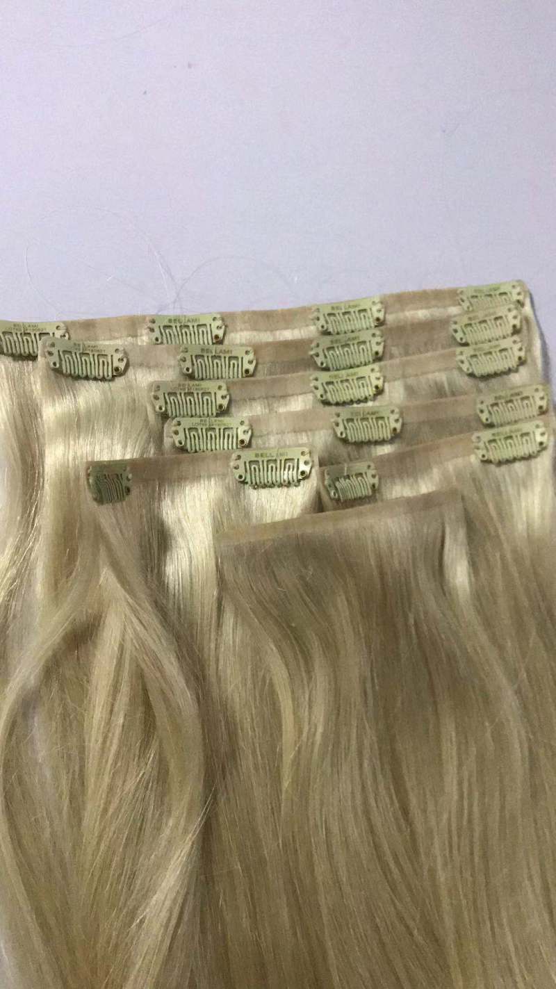 100% Russian Human Remy Clip In Hair Extensions Wholesale Seamless Indian Clip In Hair Extension 100 Human Hair
