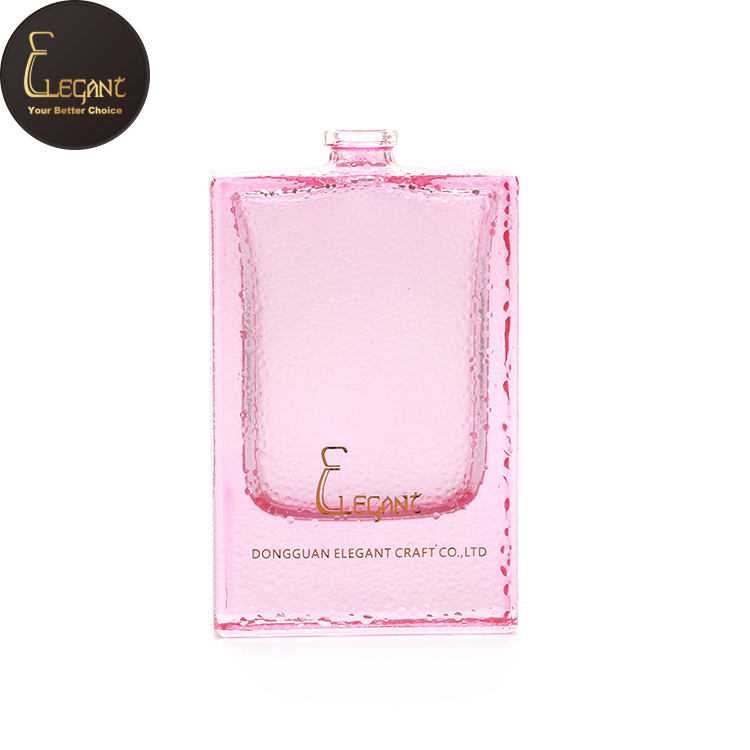 50 ml fashion women use special dotted finish pink blue white yellow colored glass bottle for perfume