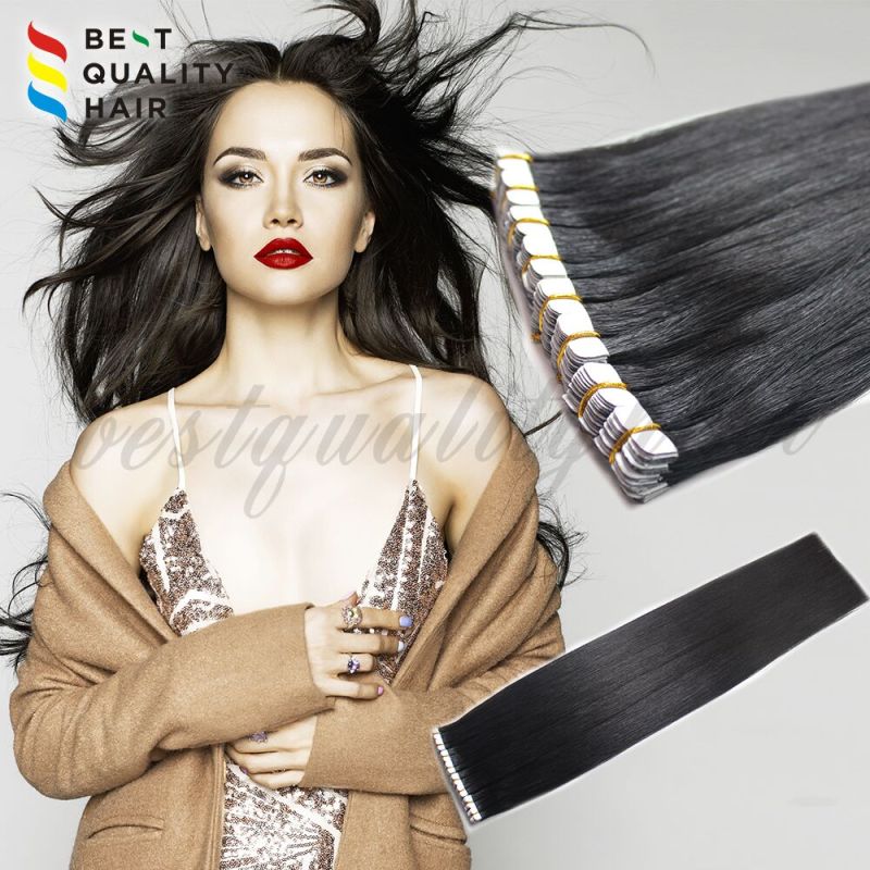 Custom made new fashion petal tape in hair, 100% Brazilian virgin hair tape in hair extension