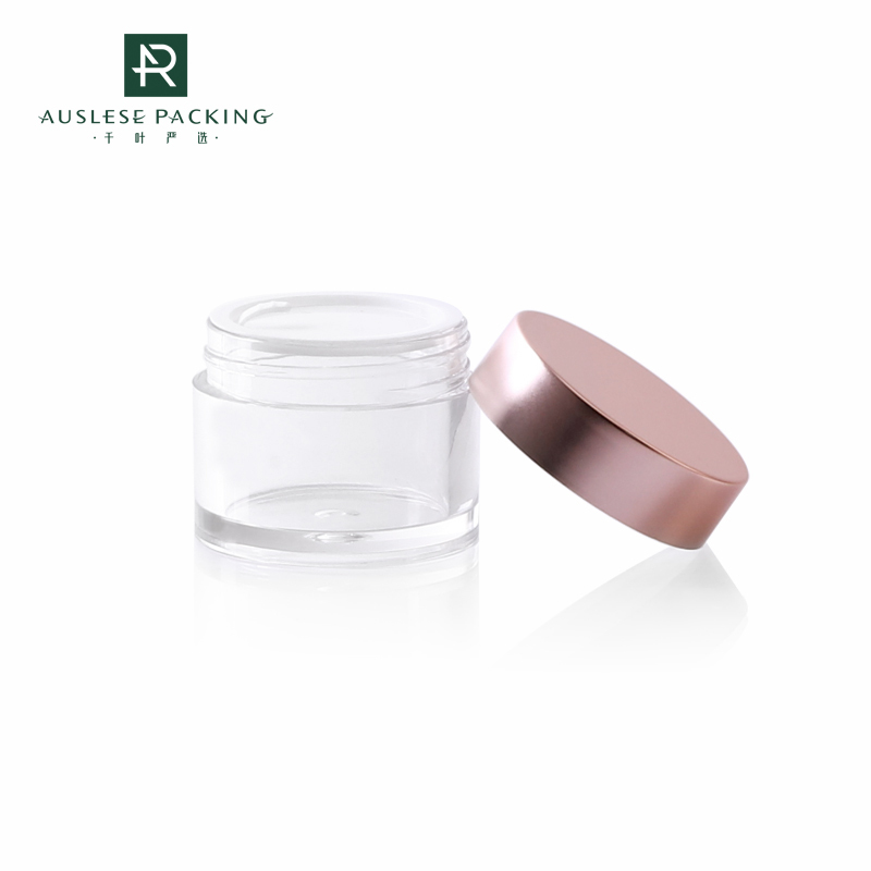 15g Luxury rose gold UV cap thick empty PETG Jar for Cosmetic Package 