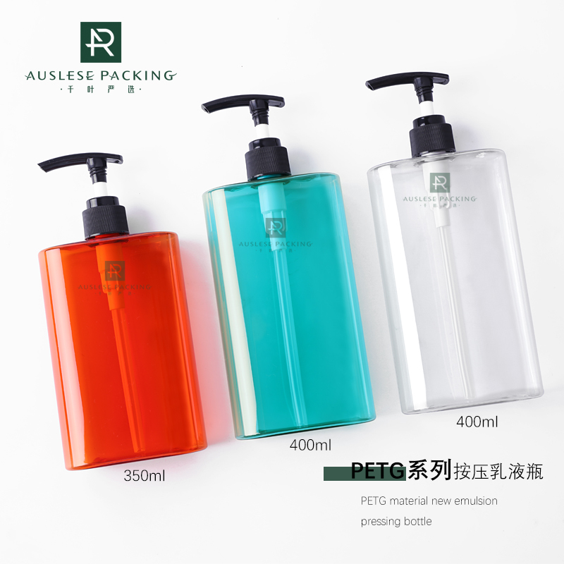 350ml 400ml PETG oval lotion bottle for shampoo