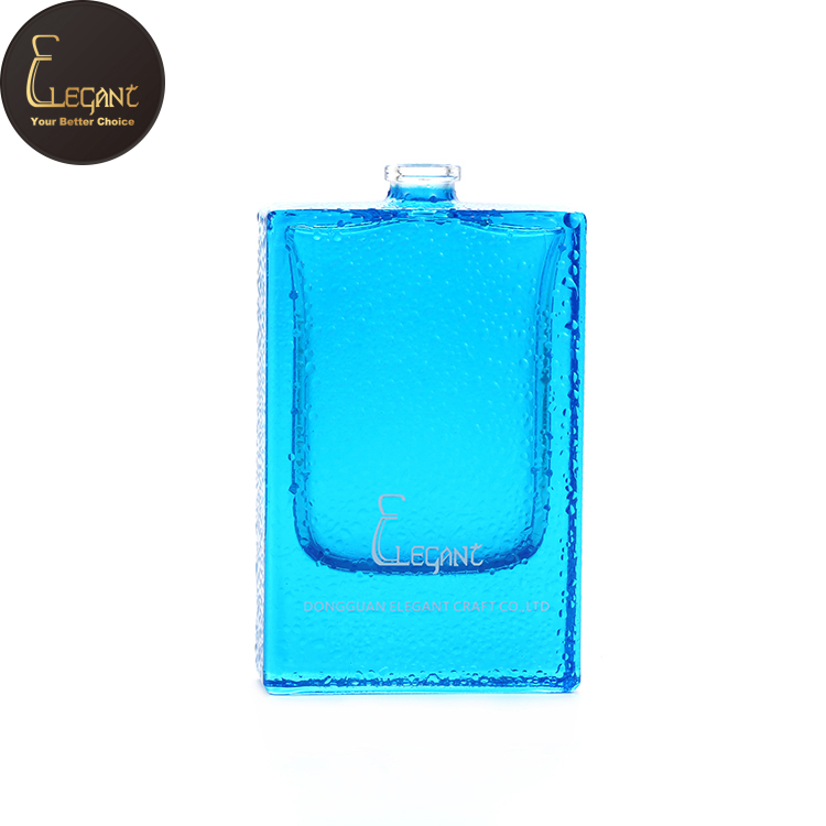 50 ml fashion women use special dotted finish pink blue white yellow colored glass bottle for perfume