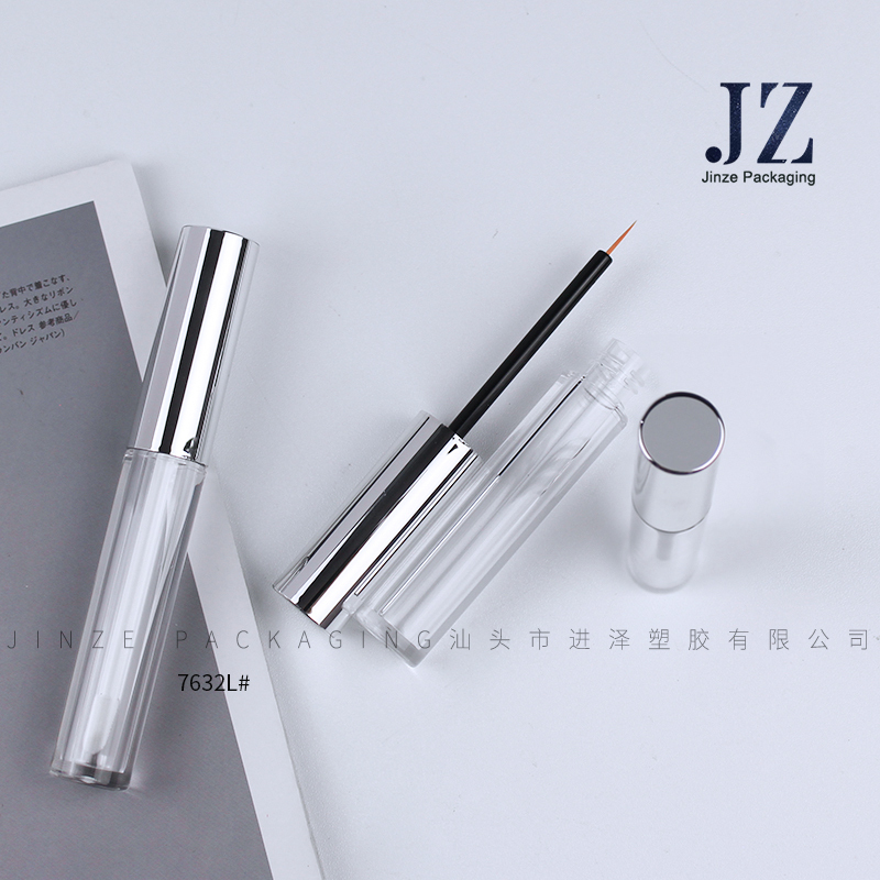 Jinze round shape lip gloss packaging eyeliner tube set 2.4ml/3ml two size custom color 