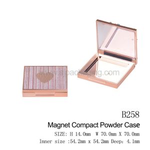 High Quality Cosmetic Makeup Square Magnet Empty Compact Powder Case Container Packaging