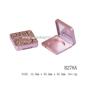 Wholesale Custom Printing Special Glitter Rose Gold Compact Makeup Case Empty Blush Powder Container