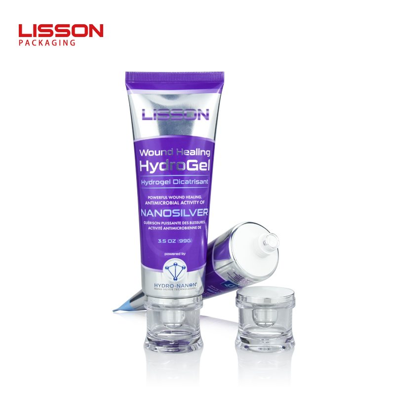 Cosmetic skin cream plastic tube with acrylic screw cap