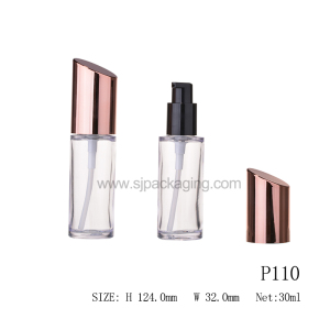 Luxury Cosmetics Packaging 30ml Clear Empty Serum Lotion Foundation Plastic Bottle With Pump