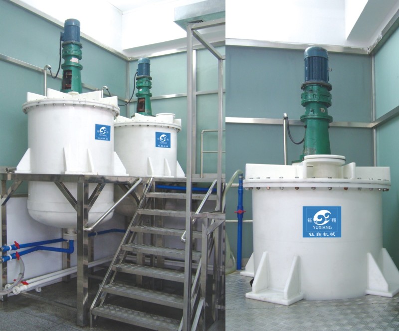PVC Mixing Tank With Agitator Blending Vessel For Hair Care Water Strong Acid Liquid Mixer 