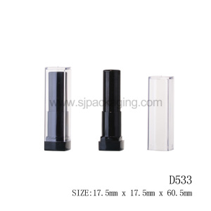 Wholesale New Transparent Cap Cosmetics Packaging For Lipstick Tube Square Lip Balm Container Unique Custom Logo