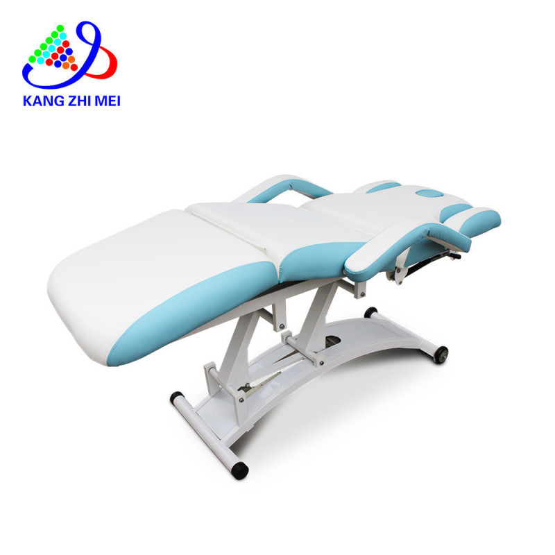 Kangmei Beauty Spa Salon Cosmetic 3 Electric Motors Treatment Massage Table Lift Adjustable Eyelash Podiatry Tattoo Facial Bed 